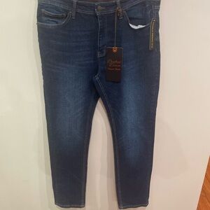 Brand New With Tag Mean Dark Blue Jeans Crafted Denim Jeans Size 36/32 Womens
